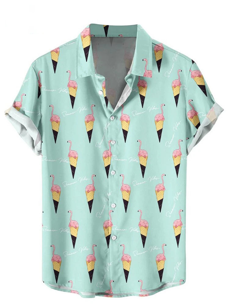 Hawaiian Ice Cream Print shirts