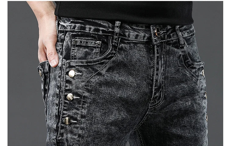 Classic Slim Vintage Fashion  Designer Jeans