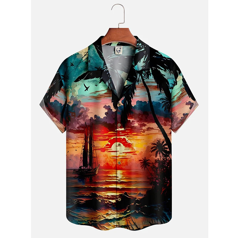 Hawaii  Dusk Pattern Casual Shirt