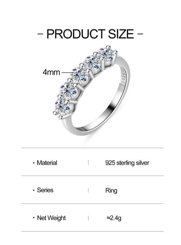 Joyce Jelly Moissanite  Wedding Band