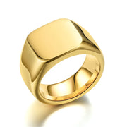 Metal Square Signet Rings