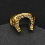 316L Stainless Steel Chunky Horseshoe Ring