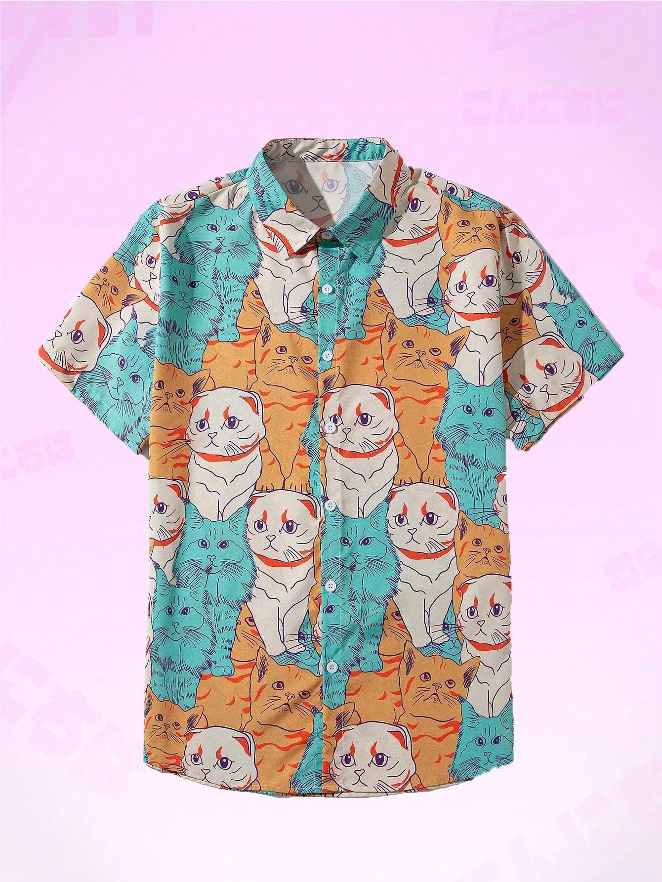 Cute Cat 3D Printing Hawaiian Shirts