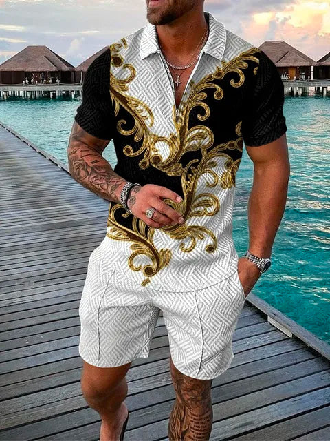3D Print  Polo Shirt & Shorts