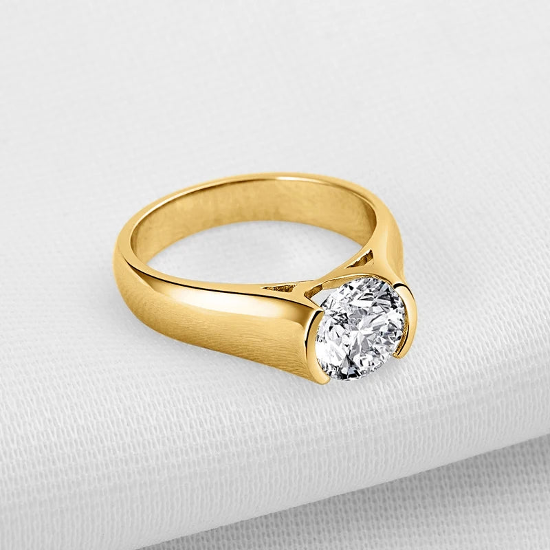 IOGOU 18K Gold Plated Engagement Rings
