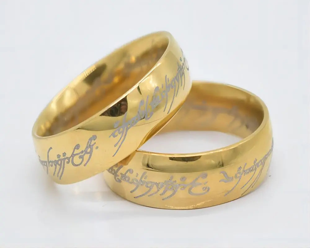 gold color  Engraving Exquisite  Wedding Ring