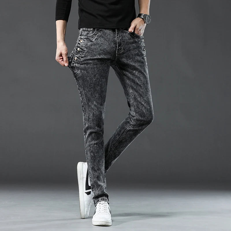Classic Slim Vintage Fashion  Designer Jeans