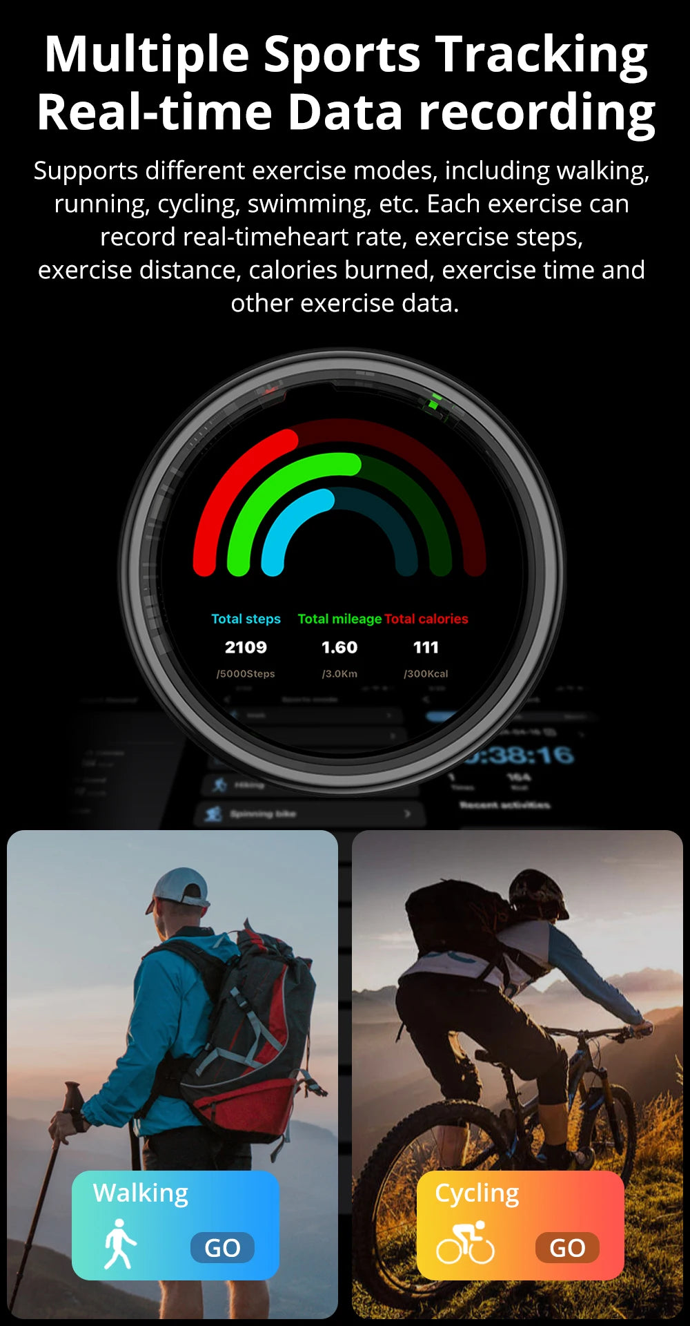 COLMI R12 Smart Ring with Display Screen and Touch