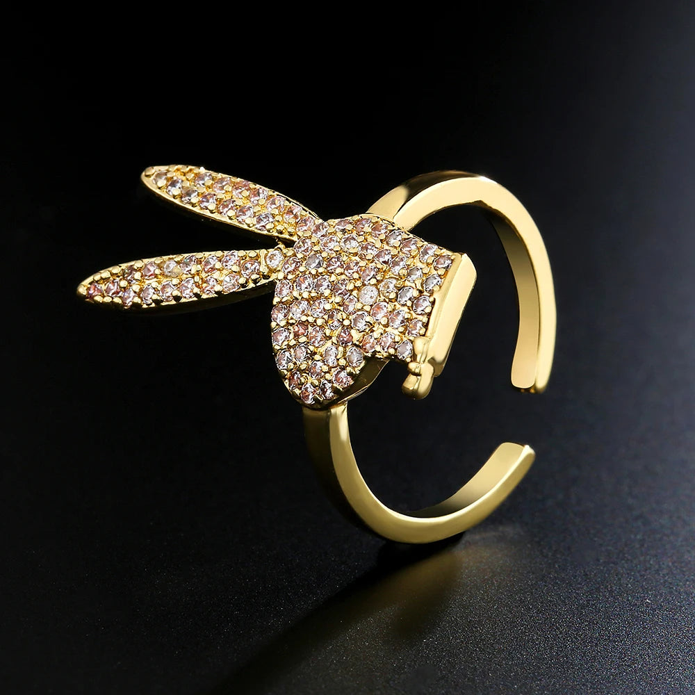 ZAKOL Cute Rabbit Open Rings