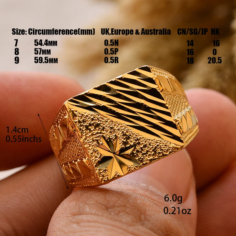 24k gold plating Dubai Middle Eastern Rings