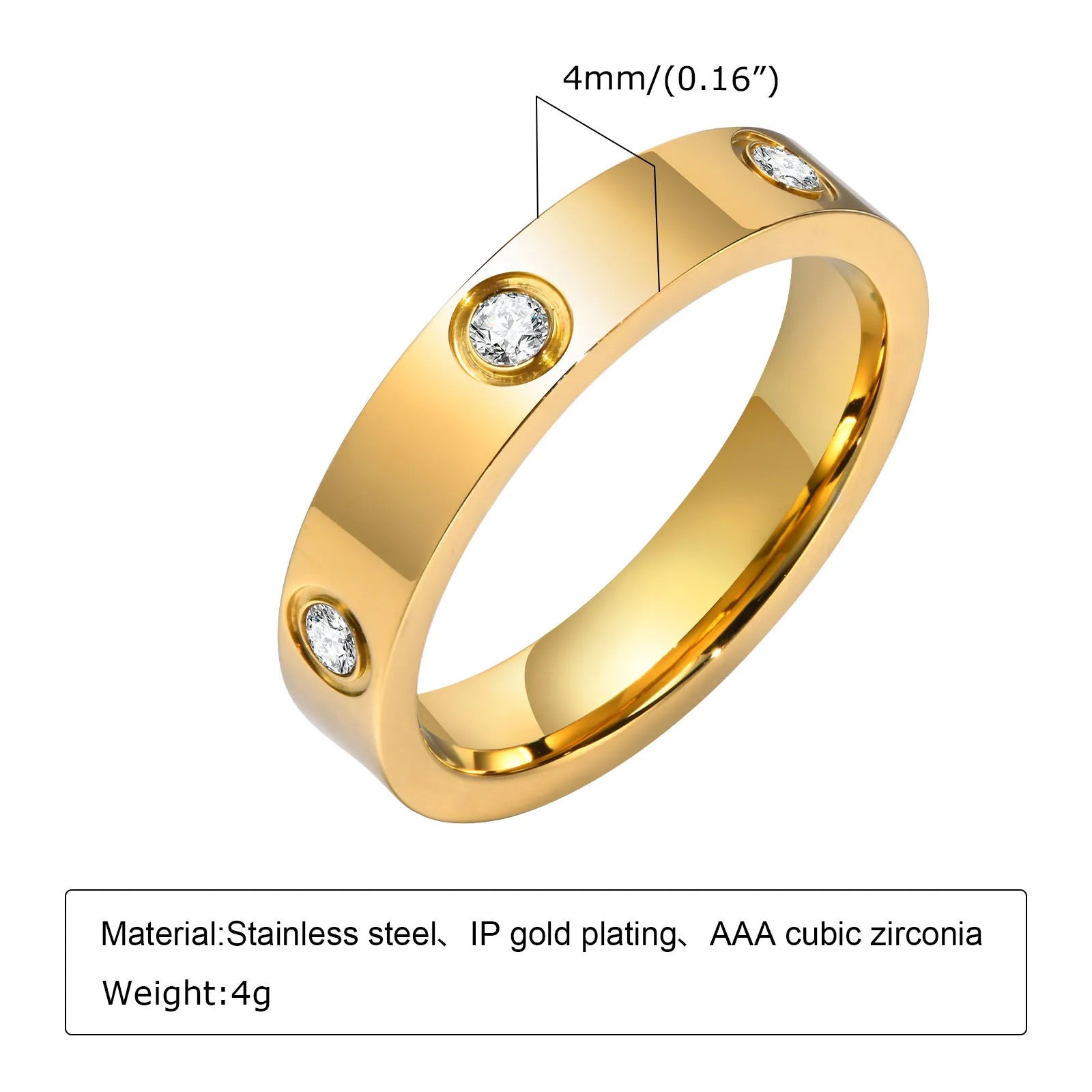 18k Gold Plated / Stainless Steel Wedding rings