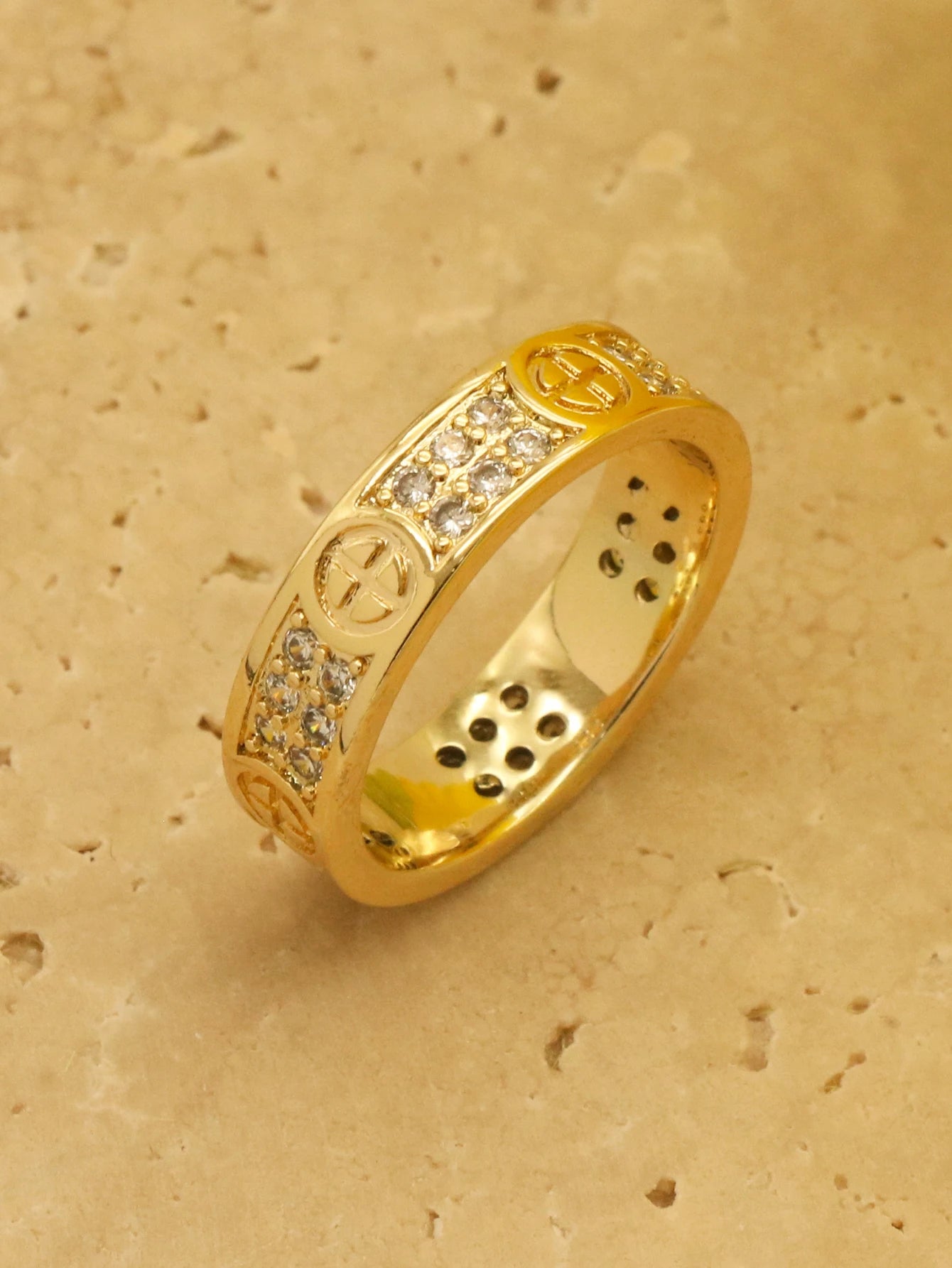 Zircon Classic Gold Color Ring