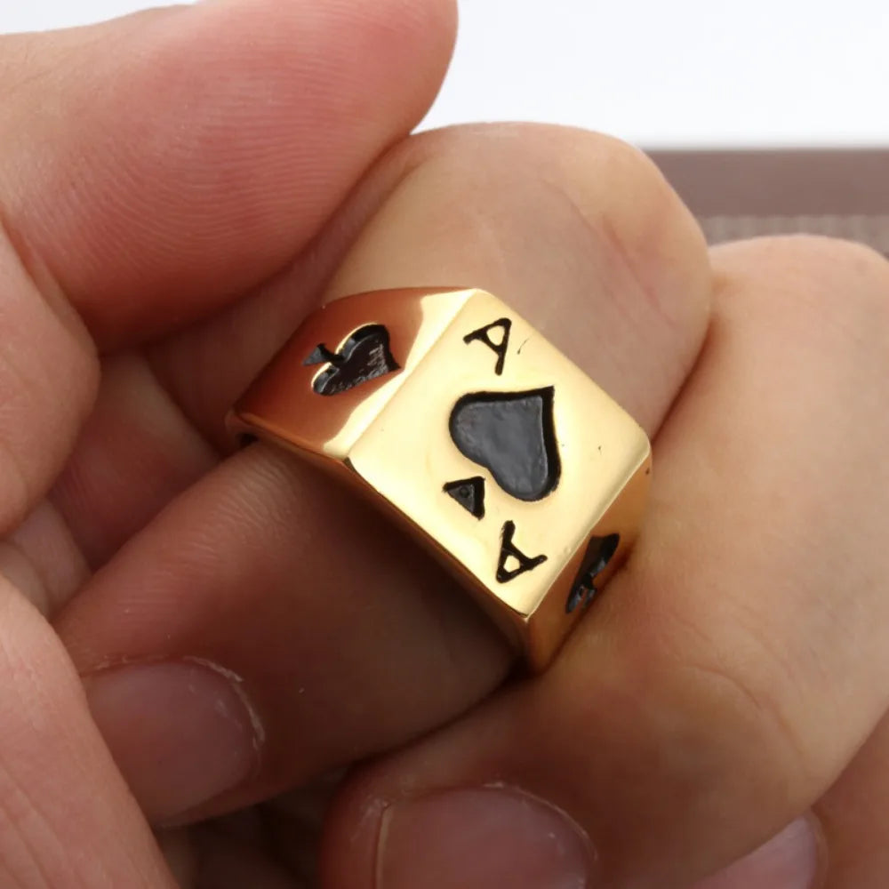 Niche Poker Ace of Spades Square Ring