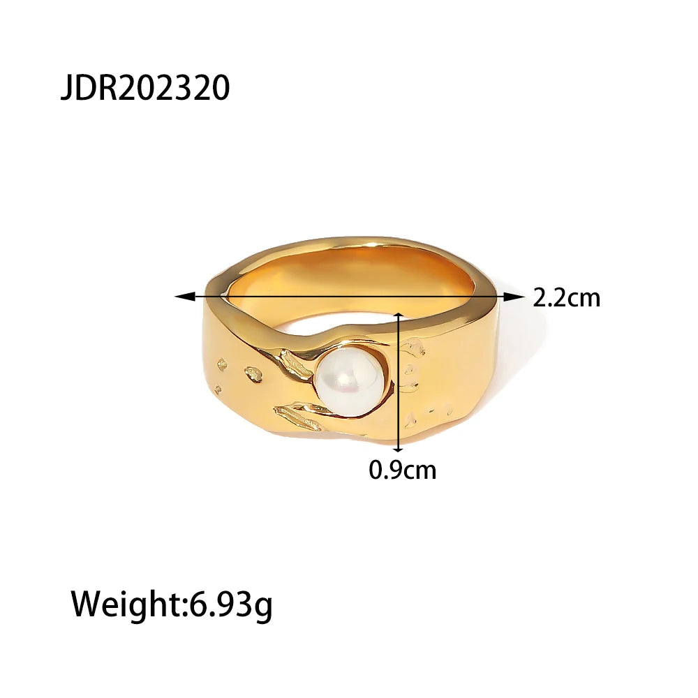 18K Gold Plated Stainless Steel Geometric Ring
