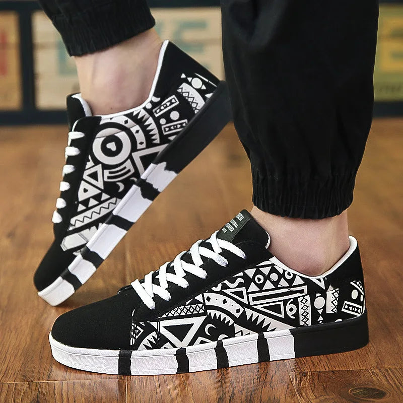 Canvas Pattern Casual Sneakers / trainers