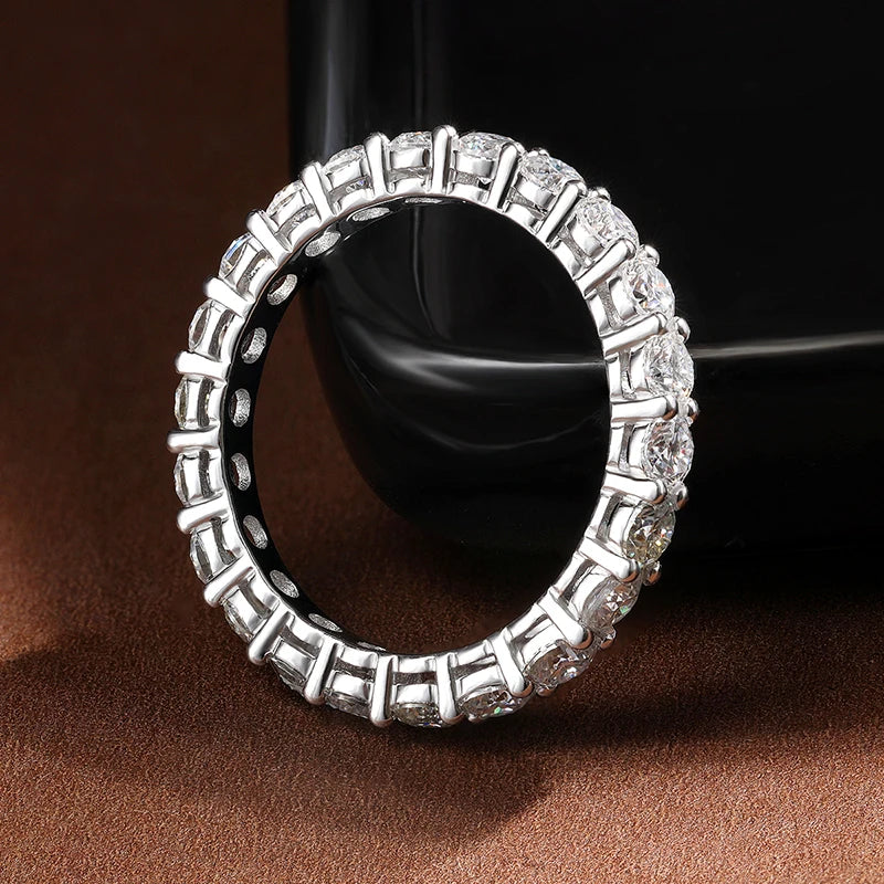 Moissanite Ring 18K White Gold Plated Ring
