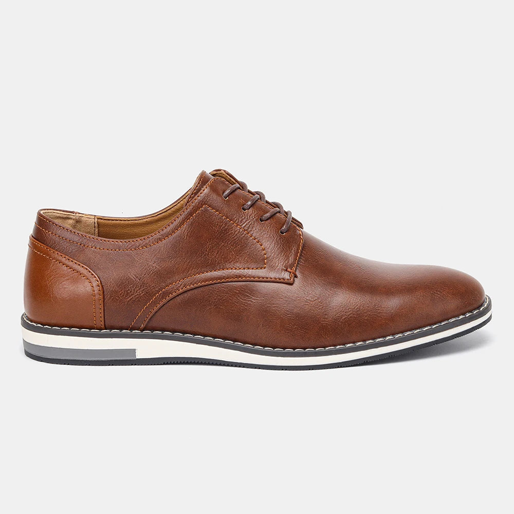 Leather loafer shoes