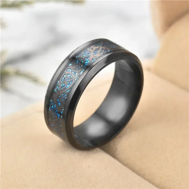 Gold Color Dragon Pattern Ring