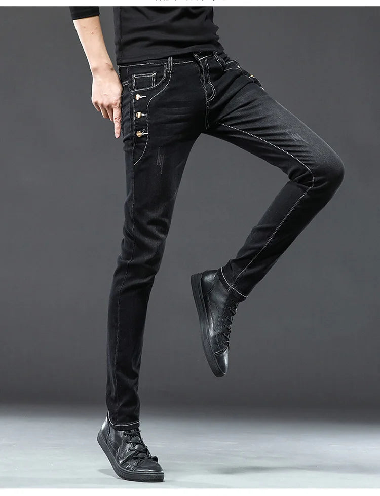 Classic Slim Vintage Fashion  Designer Jeans