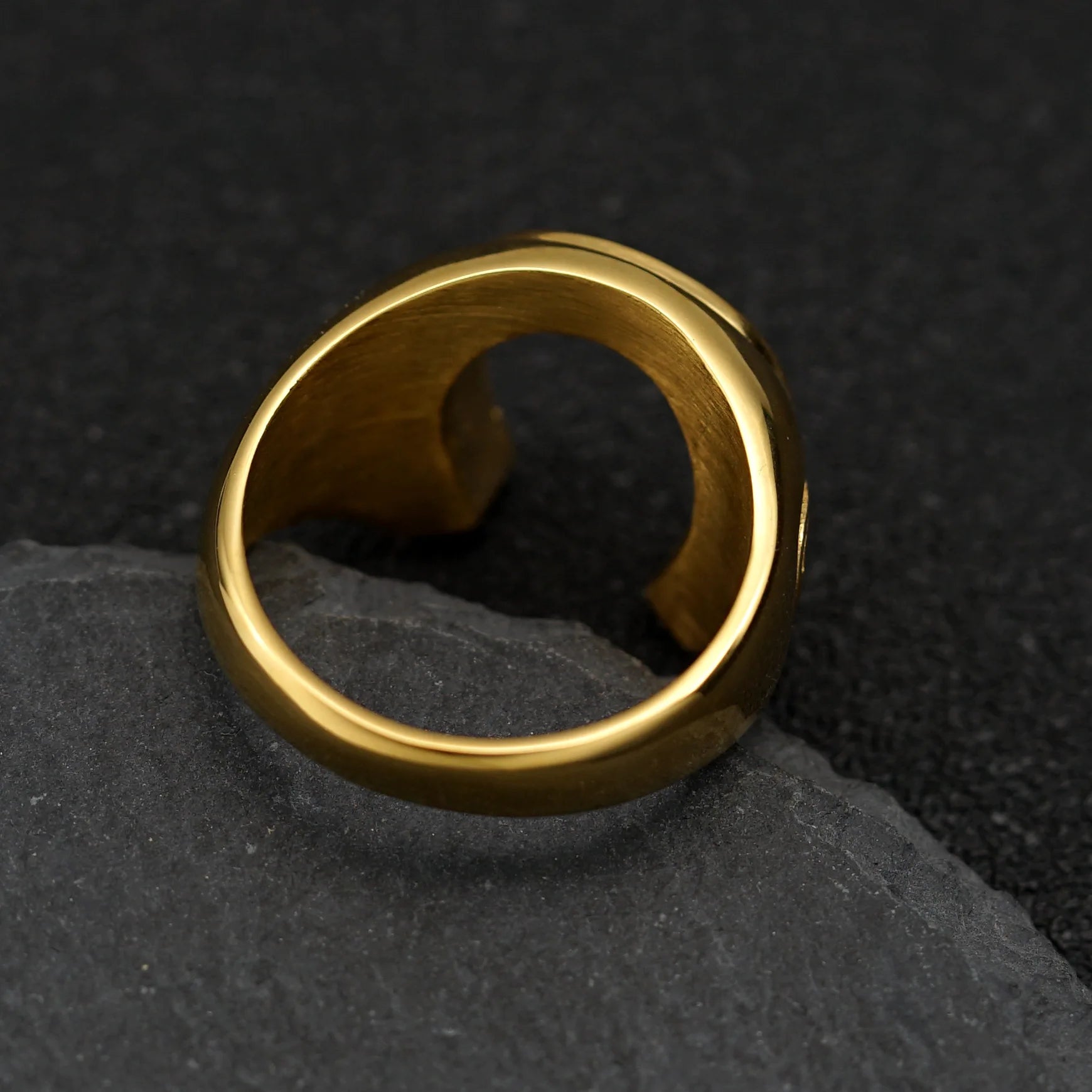 316L Stainless Steel Chunky Horseshoe Ring