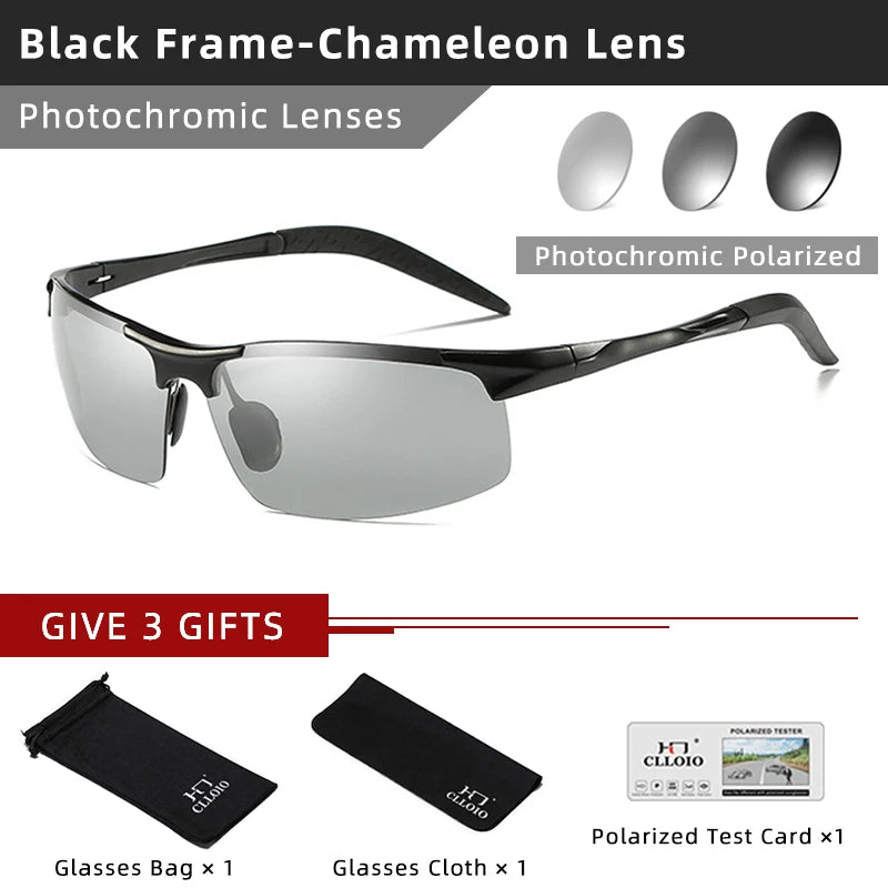 CLLOIO Aluminum Photochromic Sunglasses