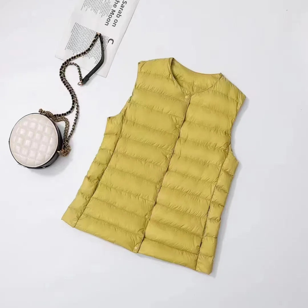 2025  Women Sleeveless Puffer Jacket
