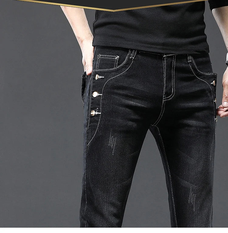 Classic Slim Vintage Fashion  Designer Jeans