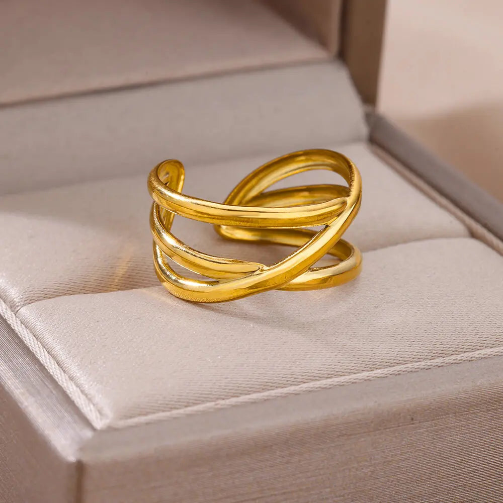 Gold Color Luxury Classic rings