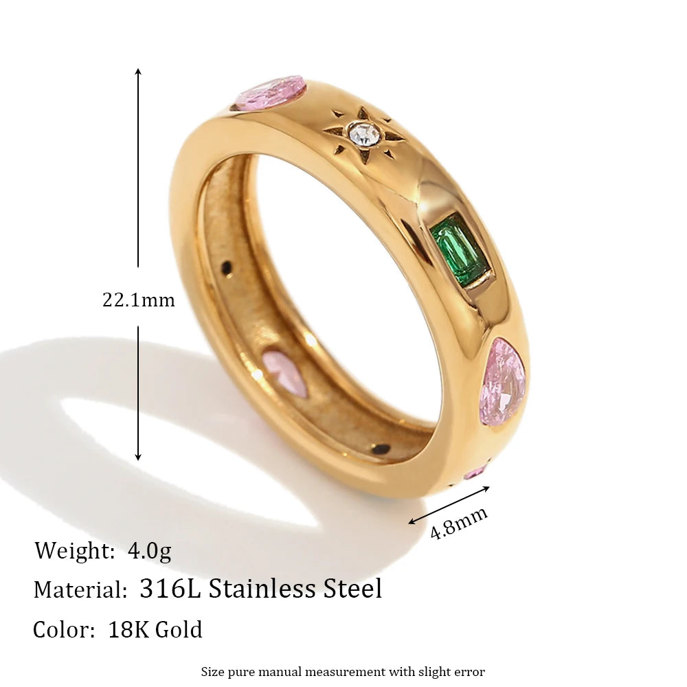 Water Droplet 18K Gold Plated / Stainless Steel ring