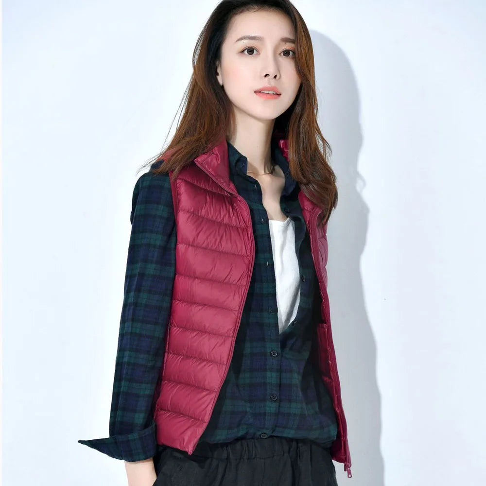 Ultra Light Down Vests Slim Sleeveless Jacket
