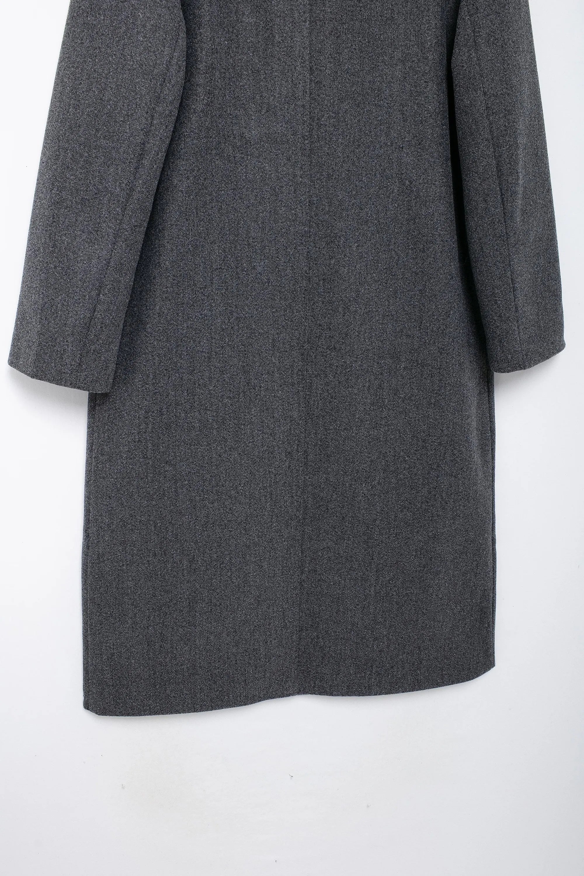TRAFZA Solid Lapel Double Breasted Coat