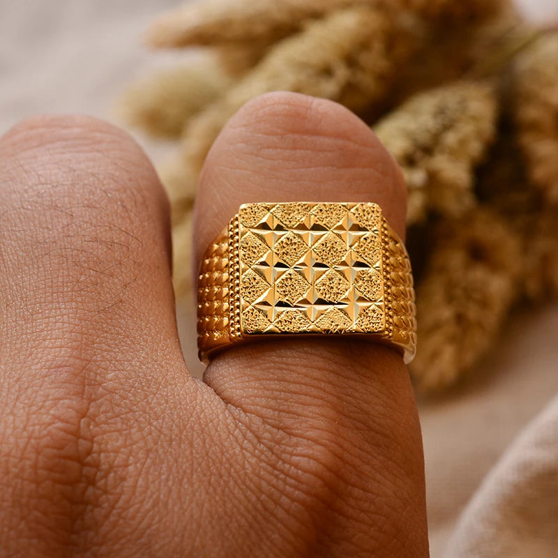 24k gold plating Dubai Middle Eastern Rings