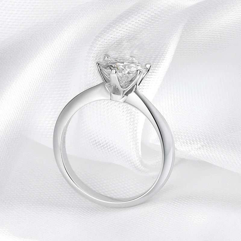 Smyoue GRA Certified 1-5CT Moissanite  Engagement Ring