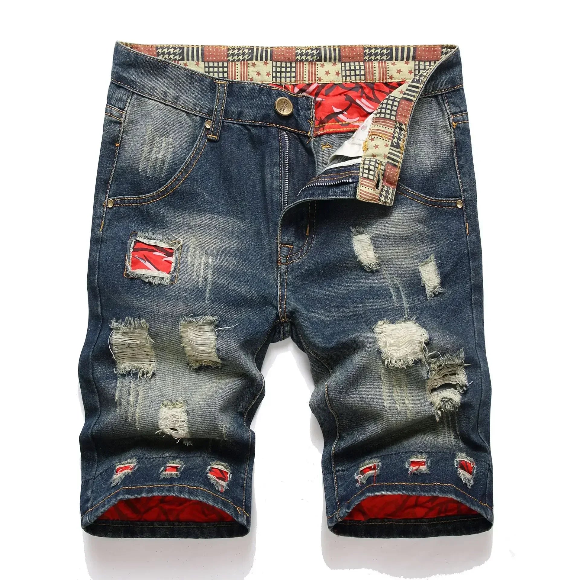 Never function Ripped Denim Shorts