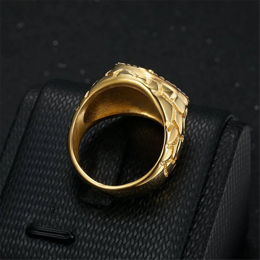 18k Gold Plated Jesus Cross Ring