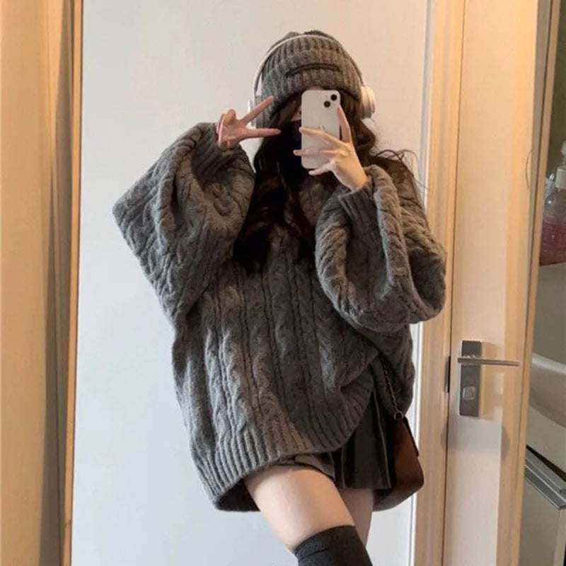 Sweater Harajuku  Knitted Pullovers