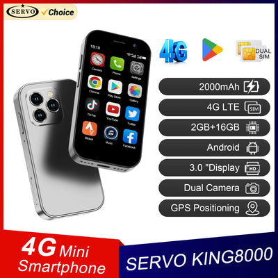 SERVO KING8000 4G Cellular Network Mini Smartphone