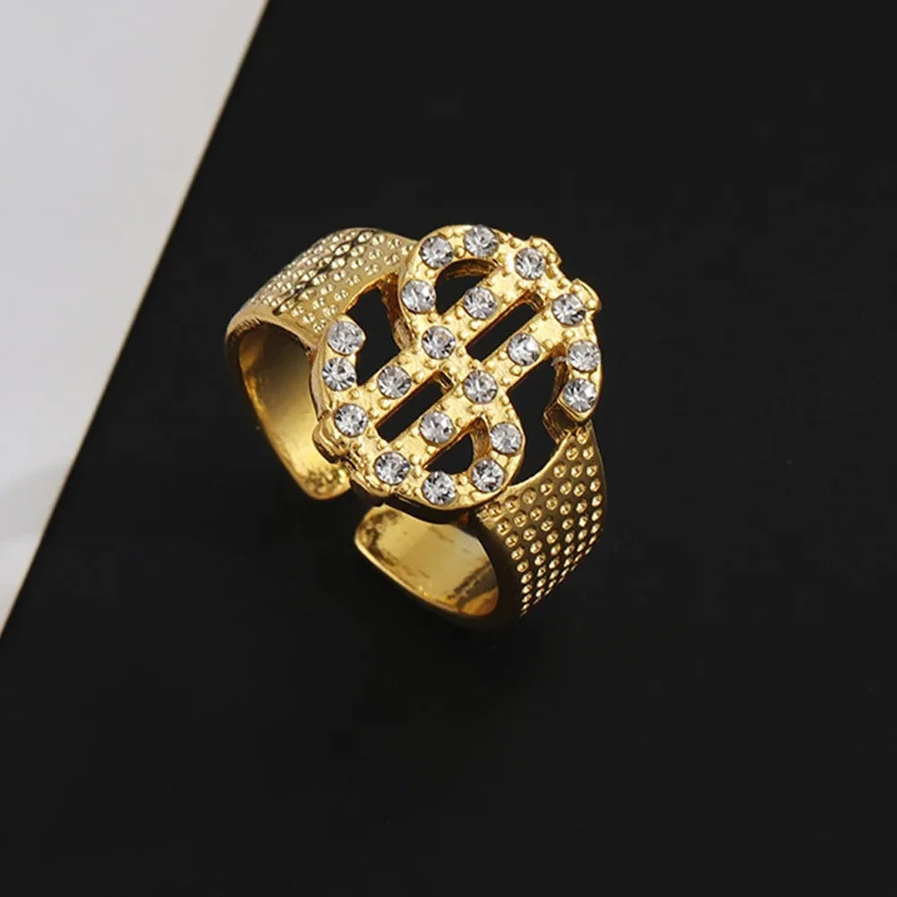 Charm Gold Dollar Sign Ring