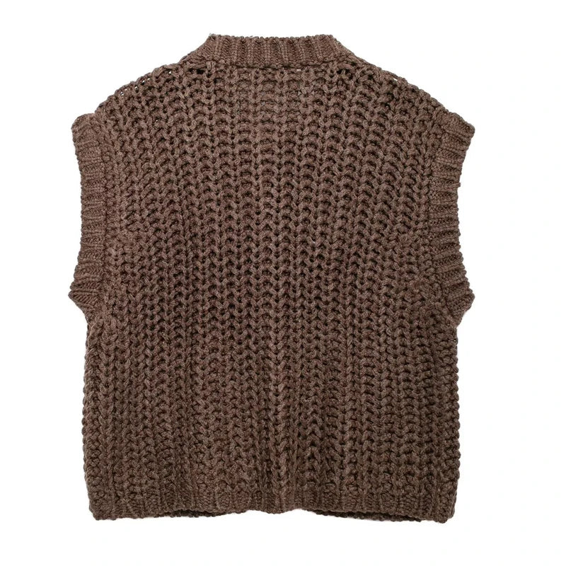 TRAF Brown Sweater