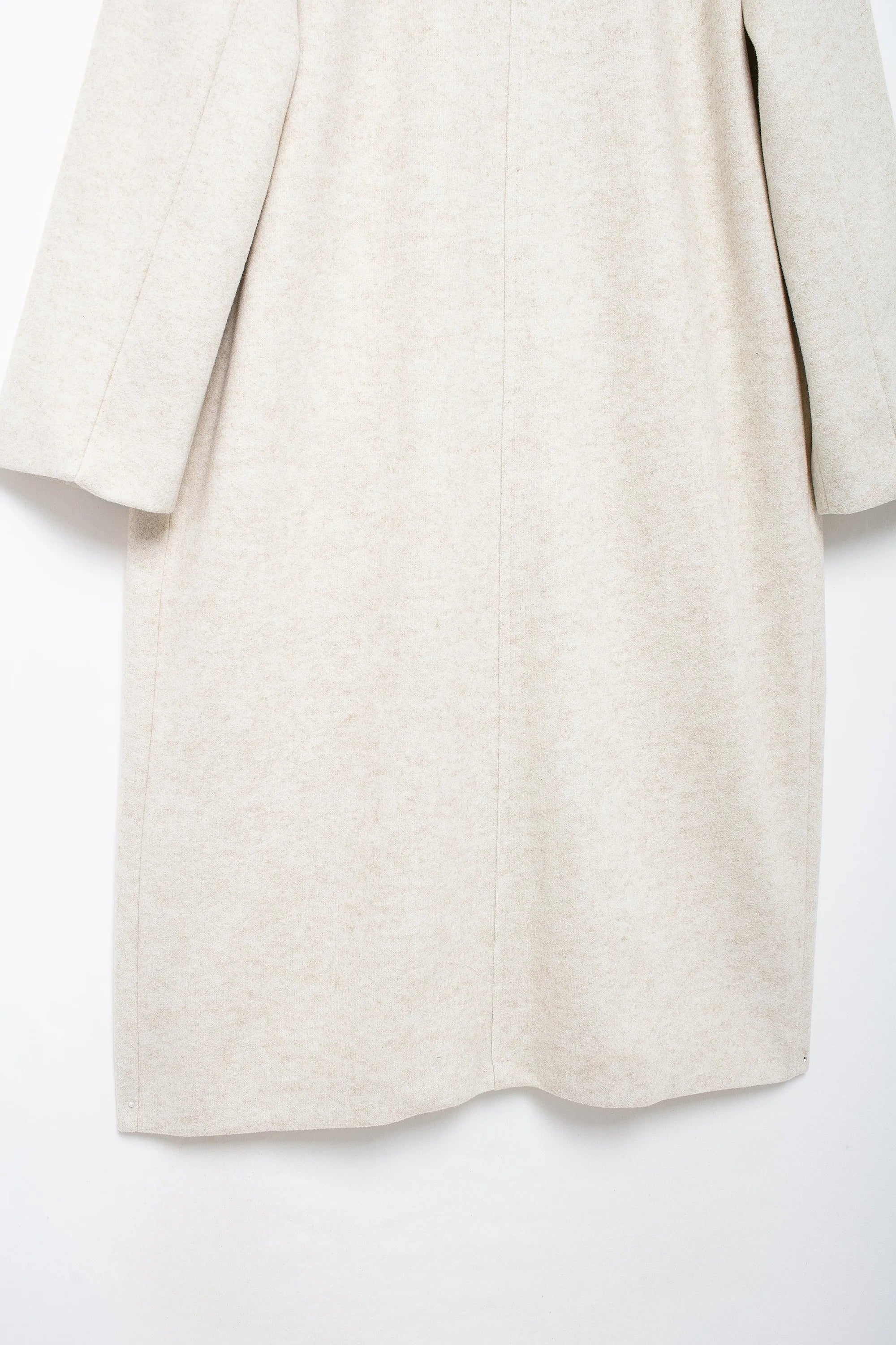 TRAFZA Solid Lapel Double Breasted Coat
