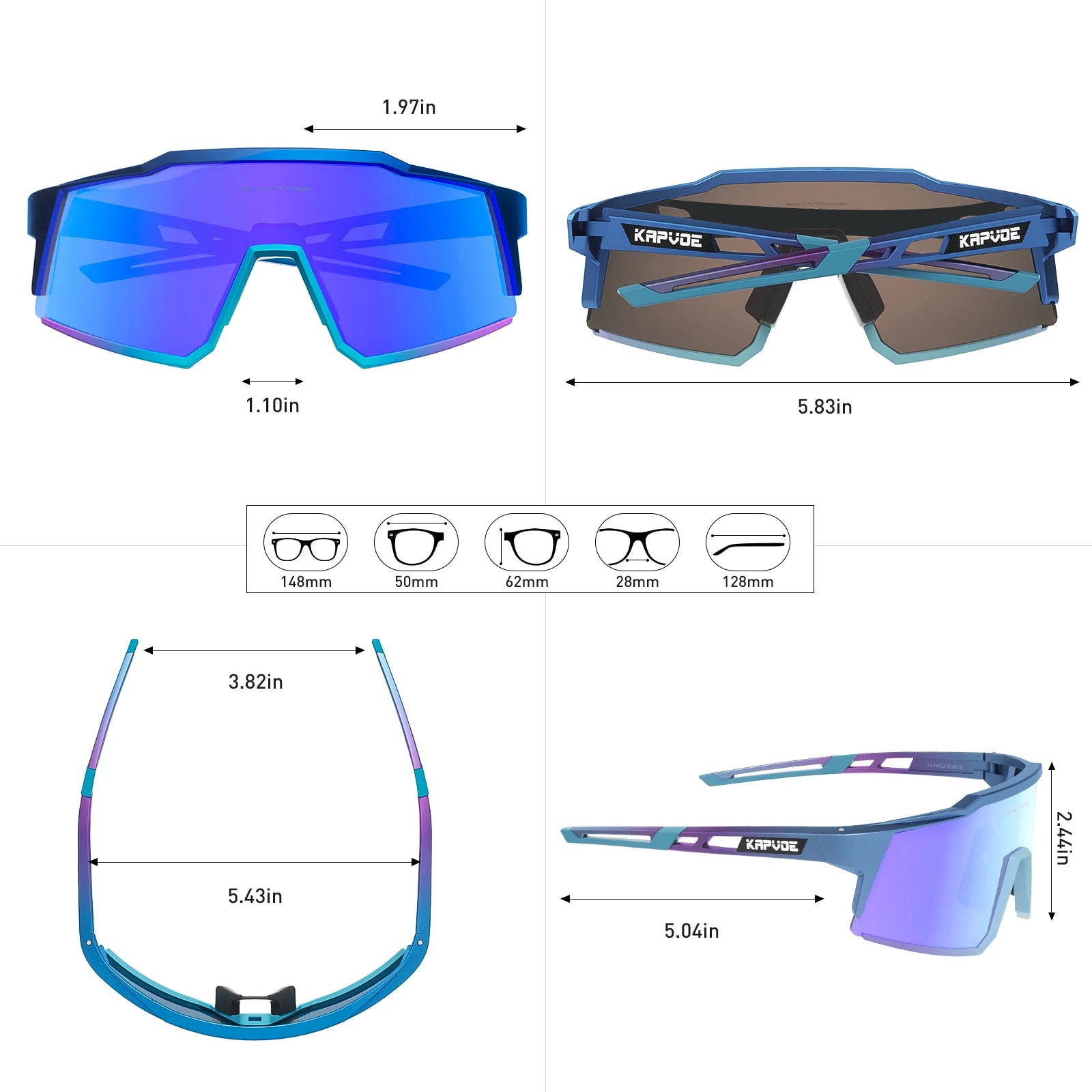 Kapvoe Cycling Glasses Bike Cycling Goggles