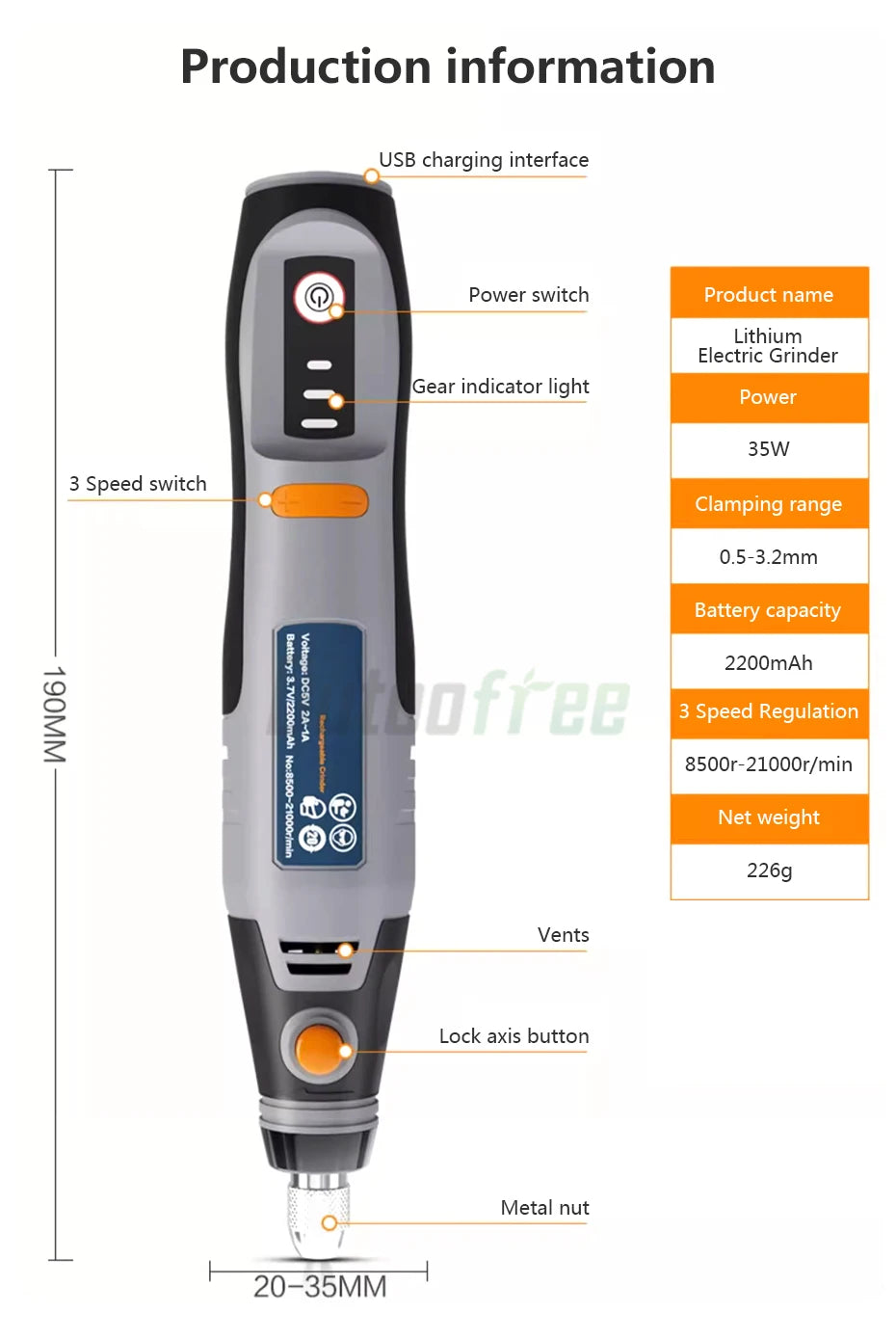 Cordless Rotary  Mini Drill