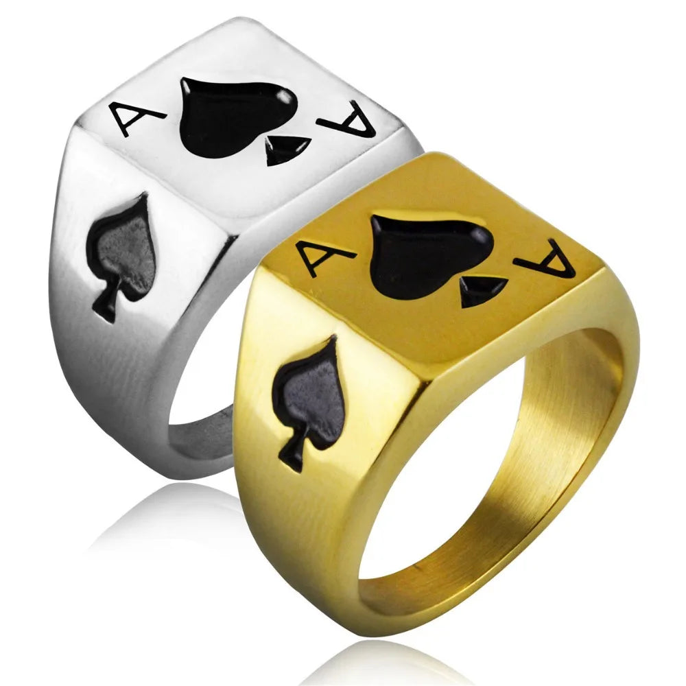 Niche Poker Ace of Spades Square Ring