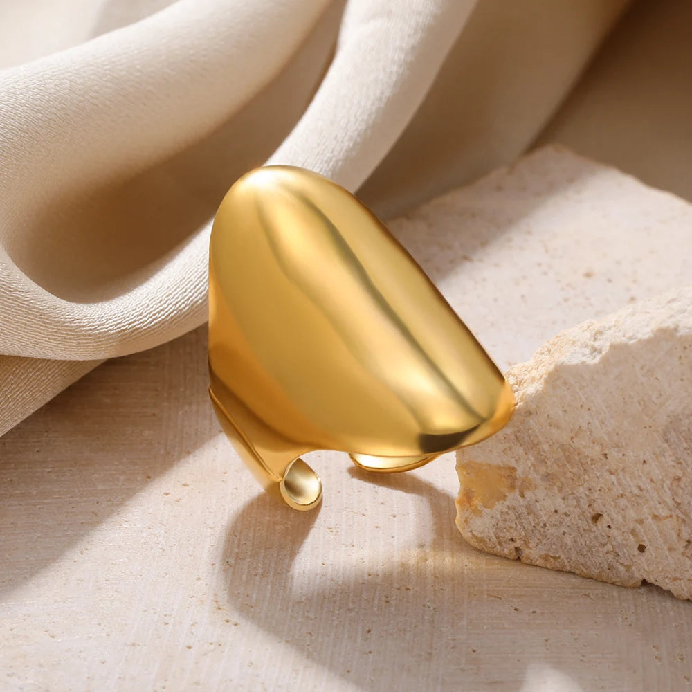 Vintage Ancient Greek Arethusa Goddess Coin Ring - gold plated