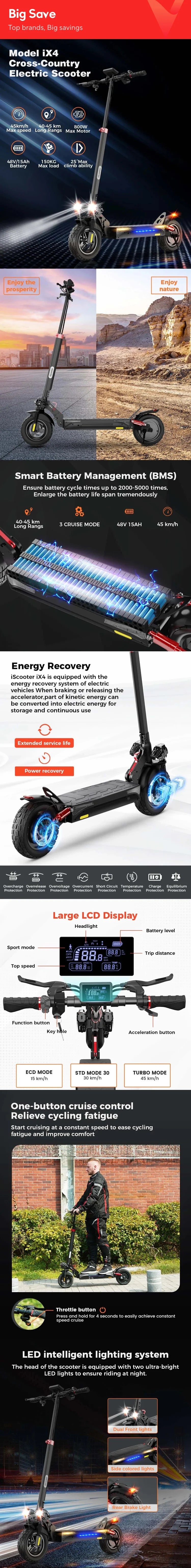 iScooter iX3/iX4 Electric Scooter