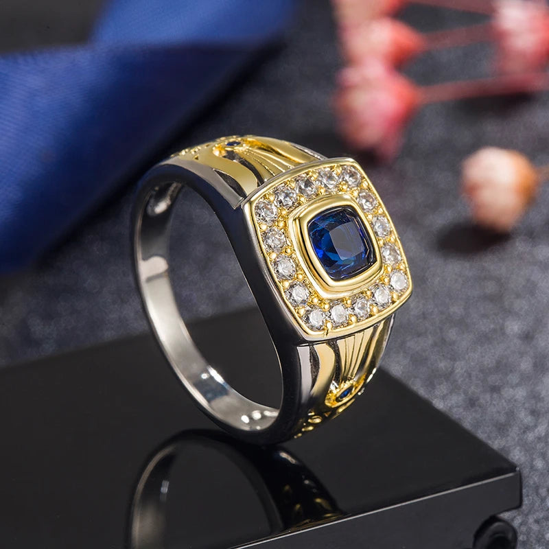 FUIHETYS  925 Silver Zircon Gemstone Ring