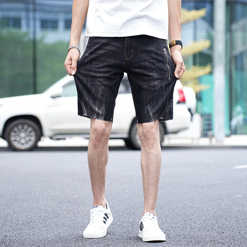 Stretch Denim Shorts