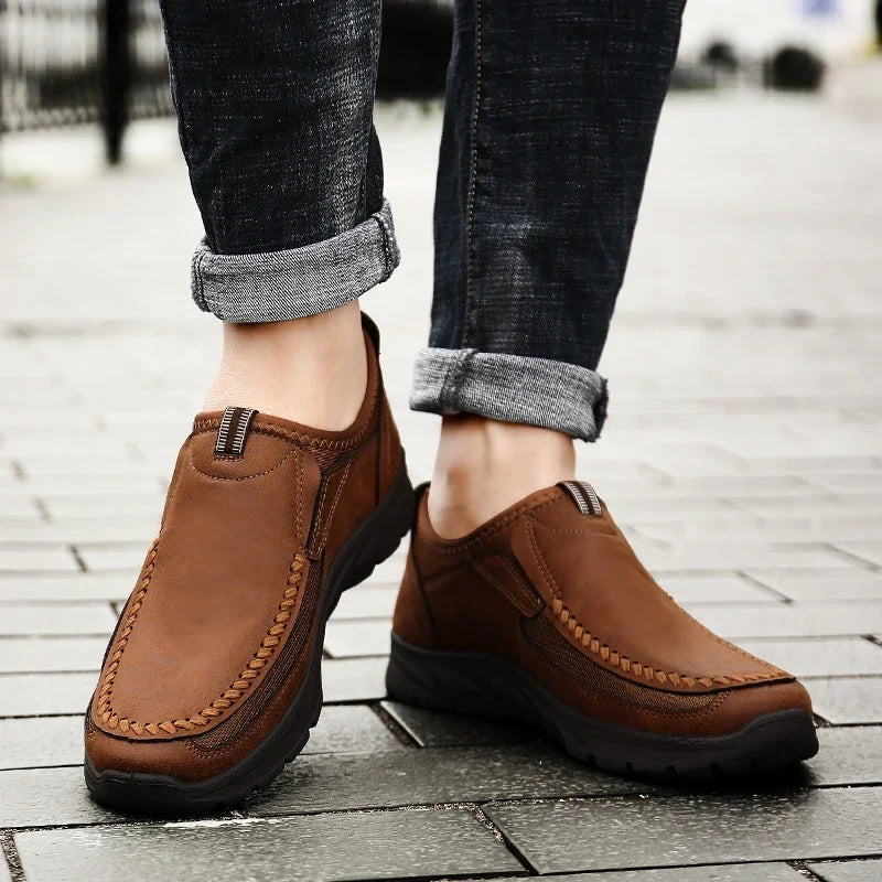 Handmade Retro Leisure Loafers Shoes