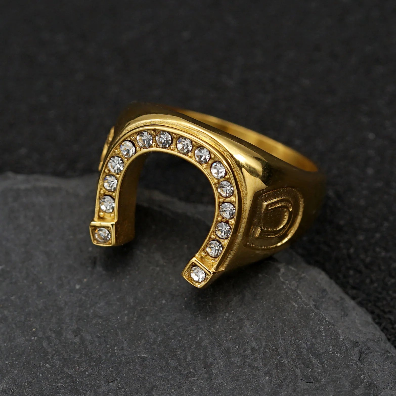 316L Stainless Steel Chunky Horseshoe Ring