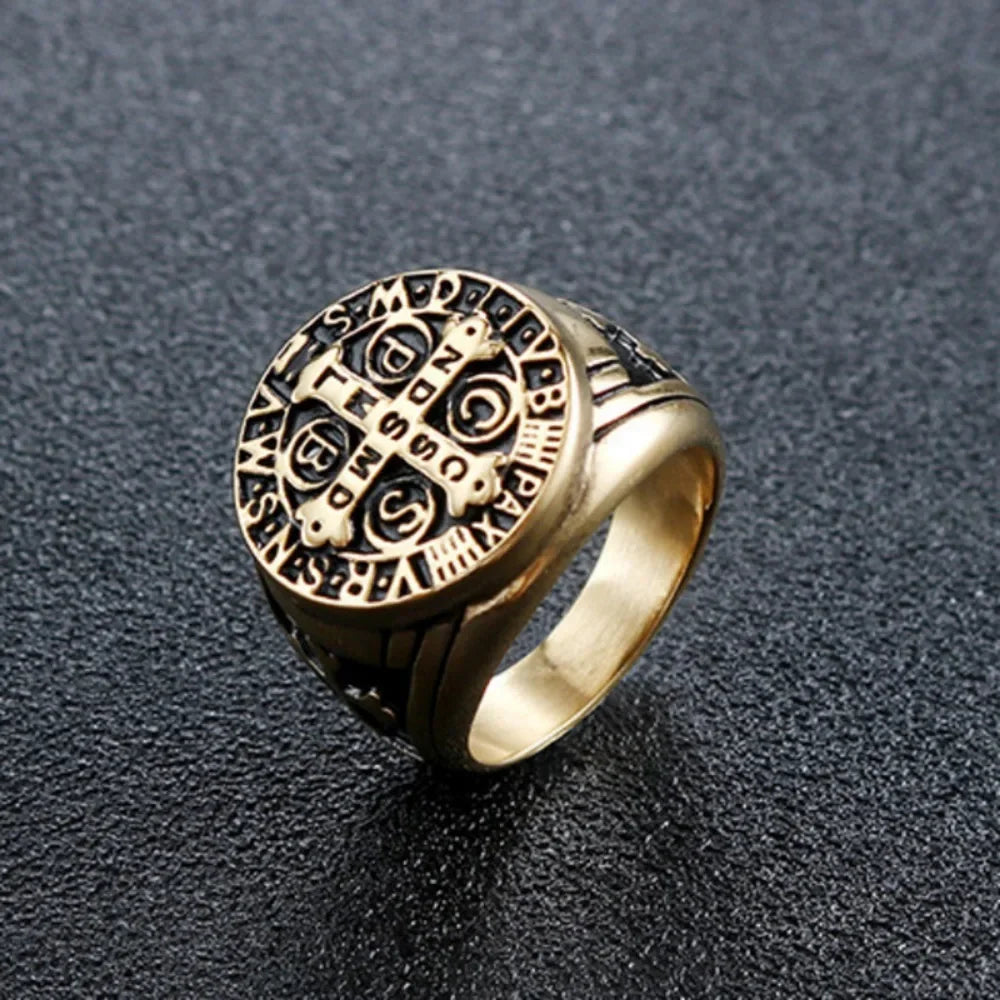 Vintage Catholic Cross Rings